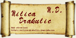Milica Drakulić vizit kartica